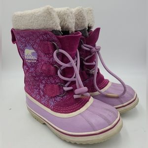 Sorel 'Snow Flake' Snow Boot Youth 1 (purple)